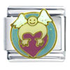 Heart Angel Italian Charm