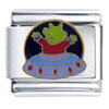  Flying  Saucer Alien Italian Charm