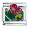Little Football Player Italian Charm