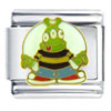 Three Eyed Alien Italian Charm
