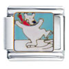 Ice Skating Polar Bear Italian Charm