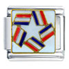 Patriotic Star Italian Charm