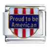 Proud To Be American Italian Charm