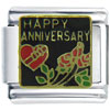 Happy Anniversary Rose Italian Charm