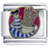 Man With  French  Bread Italian Charm