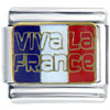 Viva La France Flag Italian Charm