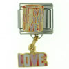 Beatles Love Dangle Licensed Italian Charm