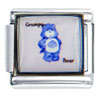 Grumpy Care Bear Photo Licensed Italian Charm