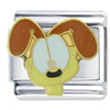 Garfield Odie Face Licensed Italian Charm