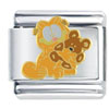 Garfield Holding Bear Licensed Italian Charm