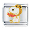 Peanuts Snoopy Airplane Pilot Licensed Italian Charm