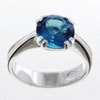 Size 8 Round Cut Aquamarine Prong Setting Ring