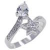 Size 7 Pear Cut Cz With Star Ring