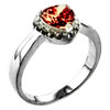 Size 7 Heart Shapped Citrine Ring