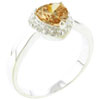 Size 8 Heart Shapped Citrine Ring