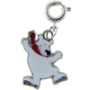 Polar  Bear  In Ice Skates Clasp Charm
