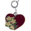 Yellow Hibiscus Heart Clasp Charm