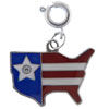 Dangle Usa Flag Map Photo Italian Charm