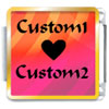 Orange To Pink  Rings  Custom Photo Italian  Charm 