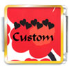 Red Flower Custom Photo Italian Charm