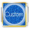 Blue Texture Circle Custom Photo Italian Charm