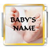 Baby Feet Custom Photo Italian Charm
