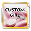 Pink Baby Rattle Custom Photo Italian Charm