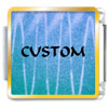 Blue Zig Zag Custom Photo Italian Charm