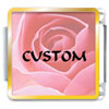 Pink Rose Custom Photo Italian Charm