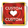 customs - Red Rose Custom Photo Italian Charm