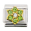 August Birthstone Flower Italian Charm