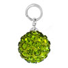 Peridot Green Crystal Diamond Accent Dangle Clasp Charm For Bracelet Belly...