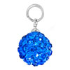 Sapphire Blue Crystal Diamond Accent Dangle Clasp Charm For Bracelet Belly...