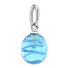 Silberdream Aquamarine Blue Waterdrop Shape Fashion Curve Lobster Clasp Mu...