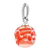 Silberdream Reddish Orange Waterdrop Shape Fashion Flower Lobster Clasp Mu...