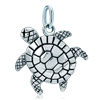 925 Sterling Silver Lovely Tortoise Animal Clasp Charm Pendant