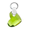 925 Sterling Silver Peridot Green Crystal Diamond Accent Heart Love Clasp ...