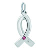 925 Sterling Silver Alexandrite Amethyst Crystal Ribbon Clasp Charm Pendant