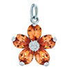 925 Sterling Silver Topaz Yellow Crystal Diamond Accent Butterfly Clasp Ch...