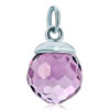 925 Sterling Silver Alexandrite Amethyst Crystal Diamond Accent Clasp Char...