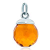 925 Sterling Silver Topaz Yellow Crystal Diamond Accent Clasp Charm Pendant