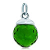 925 Sterling Silver Blue Topaz Crystal Diamond Accent Clasp Charm Pendant