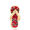 Ruby Red Beach Sandal Pendant