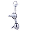Glass 925 Sterling Silver Clasp Charms