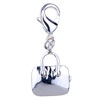 Brief Case 925 Sterling Silver Clasp  Charms 