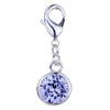 Light Blue Crystal 925 Sterling Silver Clasp Charms