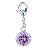 Ruby Crystal 925 Sterling Silver Clasp Charms
