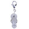 Cool Flip Flop 925 Sterling Silver Clasp Charms