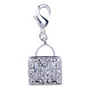 Simple Brief Case 925 Sterling Silver Clasp Charms