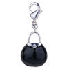 Women Handbag 925 Sterling Silver Round Clasp Charms